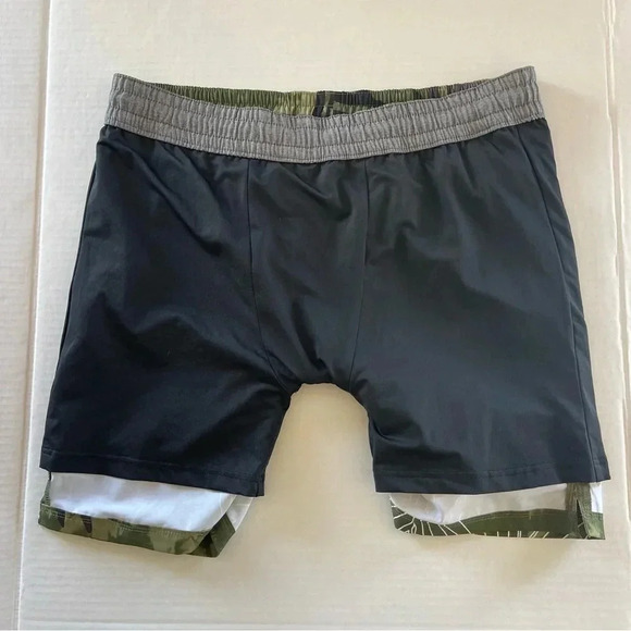 Hurley Palm Print Volley Swim Shorts-Olive Men size Large - Picture 9 of 12